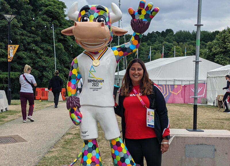 Dr. E;na Johnson at the Commonwealth Games