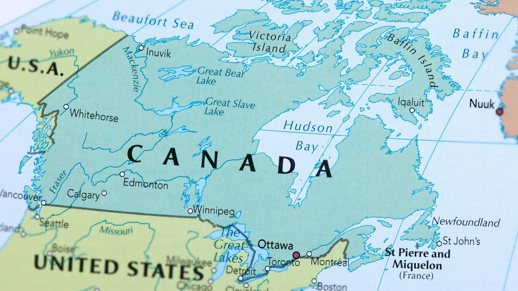 map of Canada